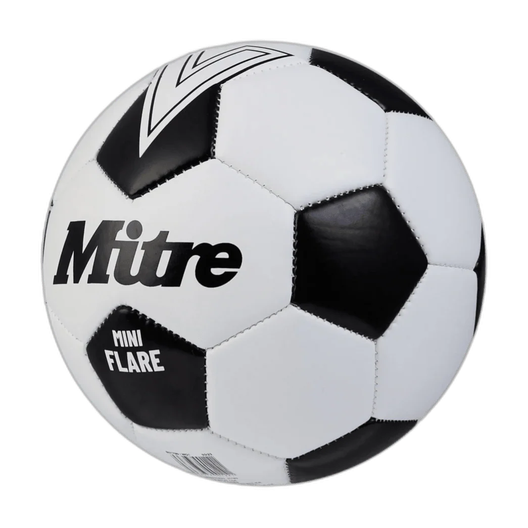 Mitre Flare 24 Mini Soccerball - White/Black - Image 2