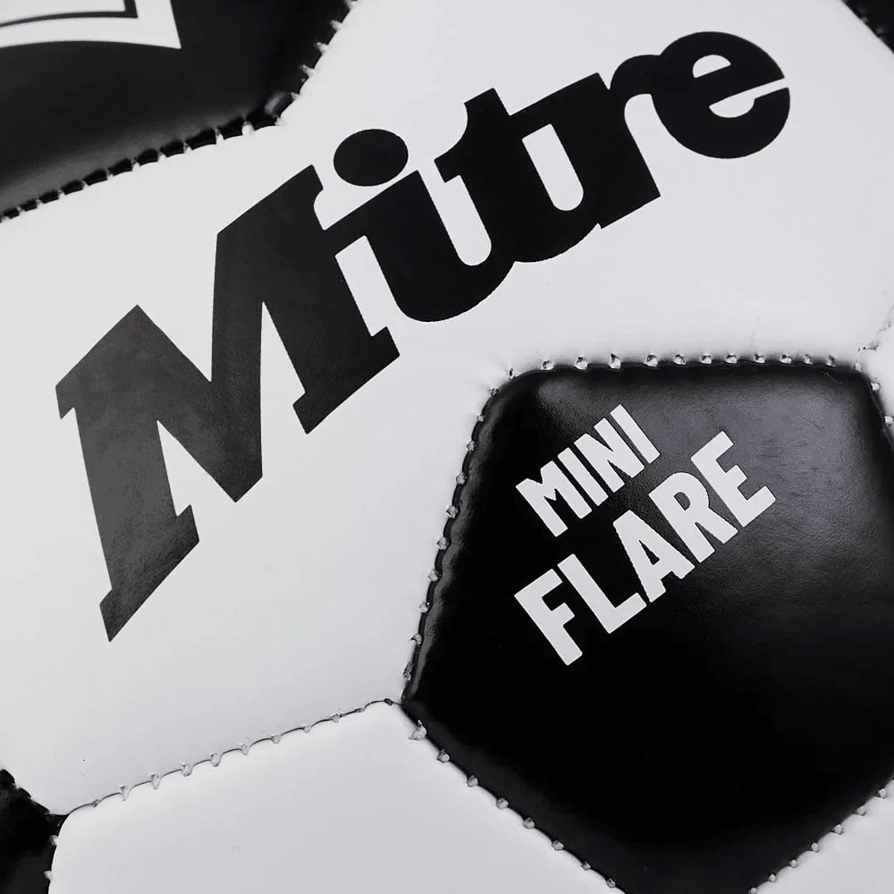 Mitre Flare 24 Mini Soccerball - White/Black - Image 3